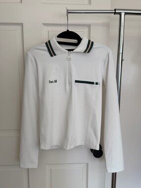 Fore All Michelle Long-Sleeve Golf Polo – White – Medium